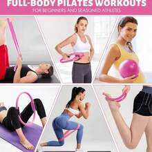 Pilates Circle Fitness 14 Piece Set Yoga Exercise Recommended Stretching Belt Stretching Ring Puller Fitness Yoga - Multicolor - View 6