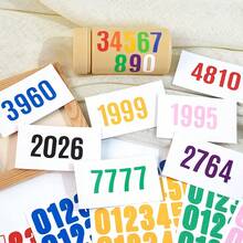 9pcs 1-Inch Vinyl Waterproof Digit Stickers, Self-Adhesive Digital Number Stickers For Scrapbooking