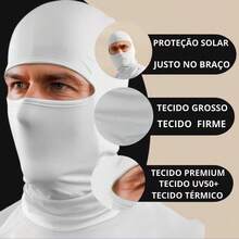 UV Cuff Kit + Balaclava Cap UV 50+ Sun Protection - 白色套件 - 查看 3