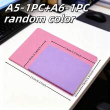 Bộ 6/12 cuốn sổ tay nhỏ A6/A5 màu trơn, sổ ghi nhớ tối giản, giấy bên trong khâu chỉ màu cầu vồng, phù hợp cho học sinh hoặc nhân viên văn phòng, kích thước nhỏ A6, tiện mang theo, 30 tờ/60 trang. - Nhiều màu - Xem 14
