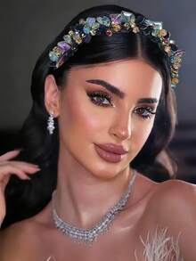 Băng đô hoa pha lê - Thiết kế chống trượt thời trang, băng đô đa năng dành cho nữ, phù hợp cho đám cưới, hẹn hò, mặc hàng ngày, tiệc tùng, lễ hội, phụ kiện tóc thủ công, quà tặng, phụ kiện tóc làm đẹp tại nhà - Nhiều màu - Xem 2