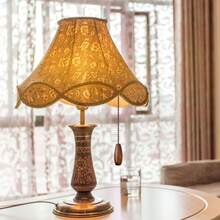 30cm Beaded Pull Chain Ceiling Fan Light Wooden Pendant Lamp - Multicolor - View 5