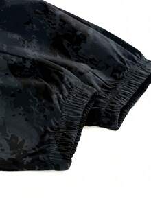 1条装青少年男孩迷彩户外运动休闲工装裤 - 黑色 - 查看 4