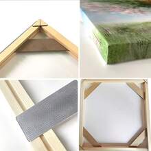 1 Set de 100x50cm Lienzo con Marco de Madera para Pintura al Óleo, Marco de Madera Sólida, Adecuado para Pintura al Óleo, Carteles, Galerías, Murales, Kit de Marco de Óleo, Decoración Artística