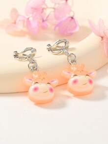 12 件/24 件/36 件/48 件无穿孔夹式耳环，3D 花卉、植物、动物造型，可爱优雅的设计，适合日常佩戴和节日装饰 - 均碼 - 查看 9