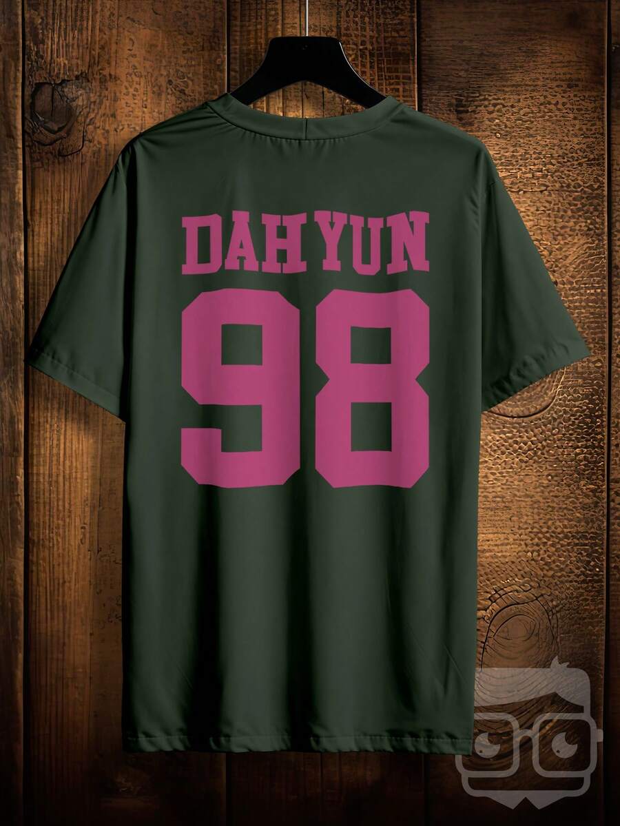Twice Kpop Dahyun 98 Members T-Shirt Ref 2358 VEST NERD - Verde militar - Ver 1