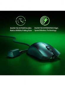 RAZER VIPER V3 PRO Wireless Mouse Lightweight Wireless Gaming Mouse Ergonomic Design 8000Hz Polling Rate Suitable For Grip And Finger Grip - Black - View 6