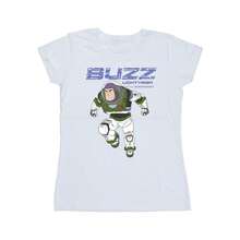 Disney Womens/Ladies Lightyear Buzz Jump To Action Cotton TShirt (White) - White - View 2