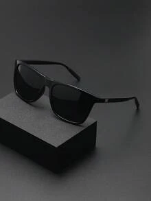 Polarized Sunglasses, Unisex Retro Square Frame Plastic Fashion Classic Style, Decoration For Outdoor Sports, Cycling, Travel, Beach, Driving, Fishing, UV Protection - màu đen - Xem 2