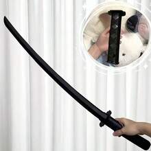 1/2pcs The Unisex Dressing Path Is Available In Black And Pink. It Features An Extendable Samurai Sword Made Of Pp Material And Is Suitable As A Festive Dressing Prop Halloween