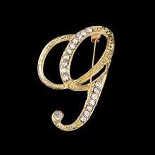 1pc A-H Letter Brooch, European-Style Rhinestone Pin, Alloy Material With Sparkling Gems, Ideal For Pairing With Suits, Shirts, Jackets, Dresses, Showcasing Elegance And Style Jewelry Costume Accessories Bag Charms Office Accessories Christmas Gift