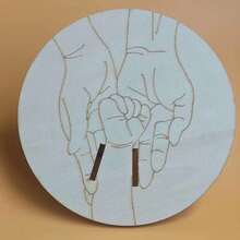 Hộp quà lưu niệm khắc tên cho vòng tay bệnh viện dành cho trẻ sơ sinh, quà tặng cá nhân hóa cho bé, làm từ sợi gỗ cắt laser, vòng đeo tay kỷ niệm cho bà bầu nhân Ngày của Mẹ và Ngày của Cha. - Nhiều màu - Xem 8