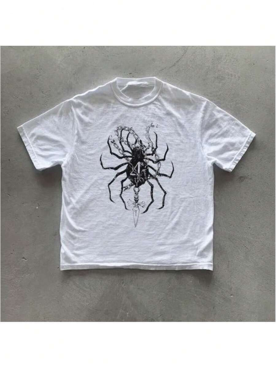 Y2k Phantom Troupe T-Shirt, Vintage Graphic Tees Gothic Grunge Y2k Emo Scene Amity  Style Clothes Men Women Streetwear - 黑色 - 查看 1