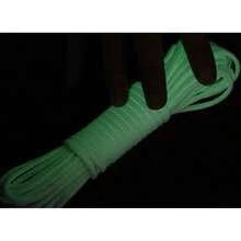 ZJchao(TM) 9 hebras 550 paracord luminoso que brilla en la oscuridad, cuerda de paracaídas - azul - Ver 5