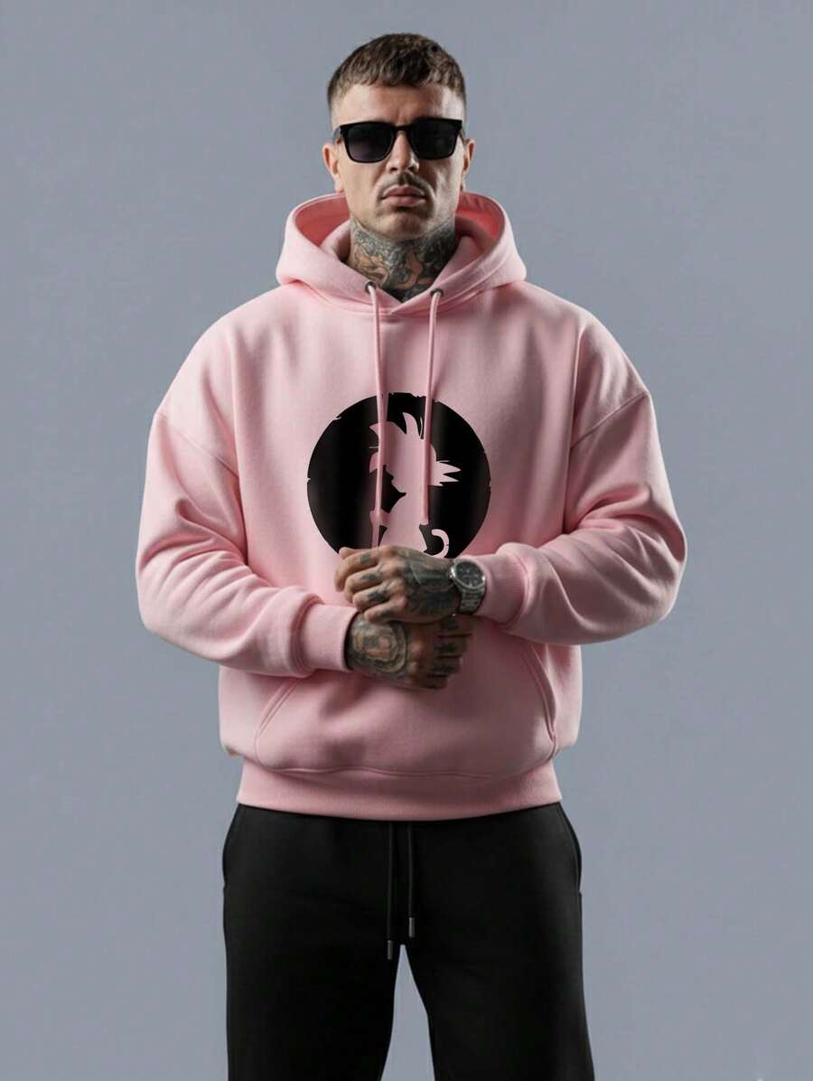 Men Hoodies - Màu Hồng baby - Xem 1