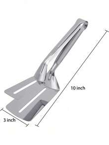 1 Pc 410 Stainless Steel Grill Tongs - Heat Resistant & Locking Food Tongs For BBQ, Kitchen, Flipping Steak