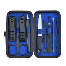 2Set (9pcs/Set) Nail Care Kit Cutter Set Clippers Manicure Pedicure Cuticle Tool Gift Set - Blue - View 10