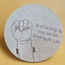 Hộp quà lưu niệm khắc tên cho vòng tay bệnh viện dành cho trẻ sơ sinh, quà tặng cá nhân hóa cho bé, làm từ sợi gỗ cắt laser, vòng đeo tay kỷ niệm cho bà bầu nhân Ngày của Mẹ và Ngày của Cha. - Nhiều màu - Xem 9