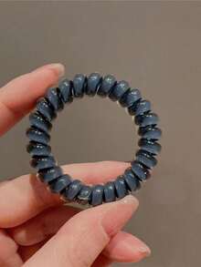 Fashionable New Jelly Color Cute Spiral Hair Ties, Popular Women Ponytail Elastic Hair Accessories ,Ponytail Holders ,Hair Elastics ,Hair Rubber Bands ,Scrunchies ,Hair Rope