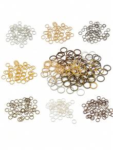 500 chiếc vòng nhảy kín 5-20mm, vòng chữ O, vòng sắt vòng đơn nhiều kích cỡ, vòng chữ C, vòng nối, vòng sắt dùng để làm hoa tai, vòng tay, vòng cổ, mặt dây chuyền, phụ kiện tóc, kẹp tóc tự làm - Vòng mở - Xem 3