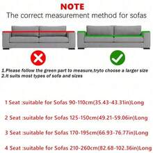 1PC 1/2/3/4 Seats Elastic Corn Grain Sofa Cover Solid Color Anti Slip Living Room And Bedroom Sofa Cover Dustproof Sofa Cover Sliding All Inclusive Four Season Sofa Cover Detachable Sofa Cover Home Decoration Suitable For Sofas 90-125cm(35-49in) Long / 2 Seat :Suitable For Sofas 145-170cm(57-67in) Long / 3 Seat :Suitable For Sofas 190-210cm(74-83in) Long / 4 Seat :Suitable For Sofas 235-280cm(92-110in) Long