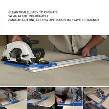 Guía Multifuncional para Sierra Circular - Carril de Corte de Aleación de Aluminio para Carpinteros - Multicolor - Ver 8