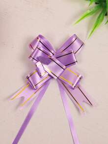 100pcs Gift Basket Pull Bows, 10 Colors (Slight Color Difference), Spring Gift Packaging Decoration, Gold Rimmed Pull Bows With Ribbons, Large Pull Bows, Suitable For Birthday, Wedding, Easter Gift Wrapping - Multicolor - View 6