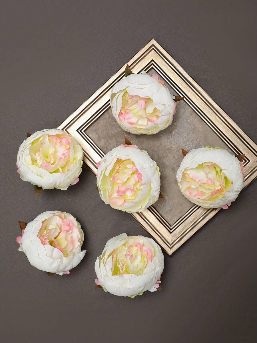 6pcs/Set 16x20cm Peony Flower Wall Decor, Suitable As Bridal Gift, Engagement Wedding Party, Birthday Party, Family Gathering Decoration, As Well As Thanksgiving And Christmas Holiday Party DIY Decor (Multiple Colors Available) - Multicolor - View 1