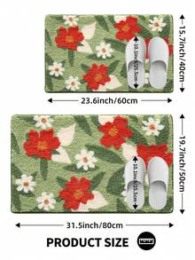 DAJIANG 1 covoraș de baie din pluș, covor cu formă unică, cu modele de inimă, plante, flori, ouă prăjite, covor în stil, covoraș drăguț cu desene animate, cu fund antiderapant TPR, moale și absorbant, potrivit pentru baie, duș, bucătărie, living, dormitor, sufragerie, decor pentru casă, decorațiuni de sărbători, gros și pufos, covor de bucătărie pentru toamnă/iarnă, Halloween, decor de Crăciun pentru Ziua Recunoștinței