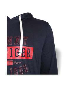 Áo hoodie nam Tommy Hilfiger ấm áp thoáng khí chống gió đa năng logo trơn dễ giặt ngoài trời hàng ngày màu xanh navy 09T4260-410 - Hải quân - Xem 5