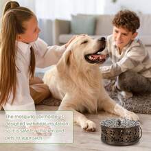 Soporte con tapa para espiral antimosquitos, soporte para usar al aire libre en campamentos, quemador de espiral antimosquitos para el hogar