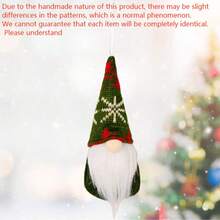 10pcs Set Of Handmade Christmas Tree Ornaments - Scandinavian Santa Elf Gnomes, Fabric Hanging Decorations For Holiday Home & Outdoor Festive Display Festive Christmas Gnome Ornaments Set - Classic Holiday Tree Decorations With Foliage, Red & White Checkered Bunting, And Festive Accents For Holiday & New Year Home Decor, Gnome Christmas Decorations Christmas Decoration Dwarf Small Pendant Knitted Hat Faceless Doll Pendant