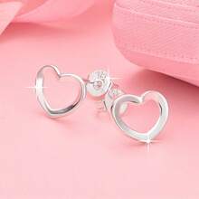 1 para wykwintnych kolczyków w kształcie serca ze srebra próby 925 dla kobiet, modna zawieszka, prezent na wesele, biżuteria, dodatki