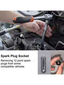Universal Spark Plug Socket Spark Plug Wrench Magnetic 12 Angle Thin Wall For 14mm 16mm Spark Plug Removal Auto Repair Tool