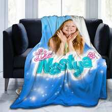 [Cozy Knitted Polyester Throw Blanket] Like Nastya Anime-Themed Glam Flannel Throw Blanket, Ultra-Soft, Digital Print, All-Season Cozy Knitted Polyester Throw, For Couch, Office, Travel, Home Decor, Unique Inspirational Gift For Music Lovers - Trộn màu - Xem 6
