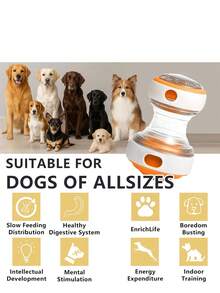 Interactive Dog Treat Dispenser Toy, Large Size Rolling Food Leak Proof Ball, Durable Chew Tooth Healthy Ball, Suitable For All Breeds Slow Feeder Puzzle Pet Toy, Slow Feeding Training Toy, Pet Food Puzzle Toy - 藍色 - 查看 5