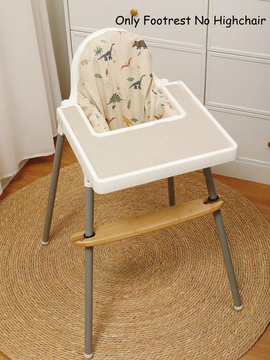 1Set Baby Highchair Footrest Natural Bamboo Wooden Height Adjustable Suitable For Antilop High Chair Infant Non Slip Stable Babies Highchairs Accessories - Multicolor - View 1