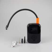 AWHOZR 便携式轮胎充气机，直流电动空气压缩机，带数字压力表和 LED 灯，适用于汽车、摩托车、自行车和球类运动，适用于紧急情况和日常使用 - 黑色 - 查看 5