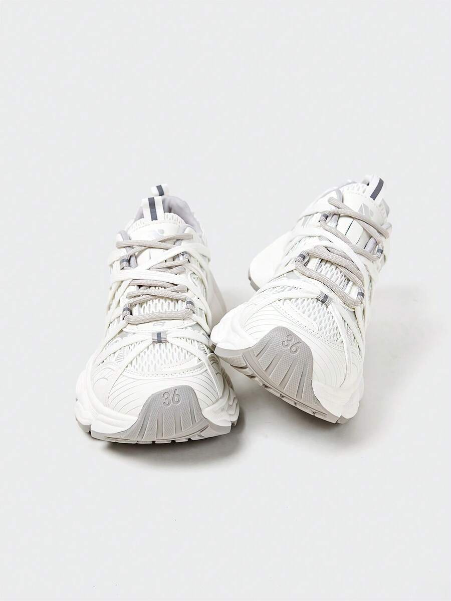 MASKERT Women's Multifunctional Fashionable Casual Shoes, Women's Thick Soled Height Increasing Casual Shoes, Running Sports Shoes, Daily Matching Casual Shoes - White - View 1