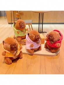 1 件水豚毛绒娃娃卡通钥匙扣吊坠，软毛绒娃娃背包吊坠，汽车包钥匙扣装饰礼品钥匙扣，水豚，水豚毛绒，水豚，钩针水豚，水豚包