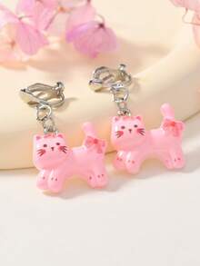 12 件/24 件/36 件/48 件无穿孔夹式耳环，3D 花卉、植物、动物造型，可爱优雅的设计，适合日常佩戴和节日装饰 - 均碼 - 查看 6