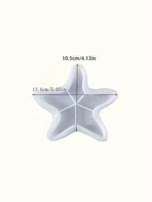 1pc Starfish Silicone Mold, Cement Candle Holder, Stone, Jewelry Display Tray Resin Epoxy Mold - White - View 11