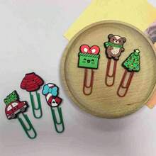 Christmas Large Paper Clips – Creative Cute U-Shaped Pins & PVC Cartoon Bookmarks | Festive Office Supplies For Holiday Decor