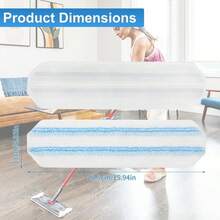 H2PrO Replacement Mop Pads For O-Cedar Machine Washable &Amp; Reusable Microfiber Mop Heads Compatible With Ocedar H2Pro Flat Mop System-4 Pack - 白色 - 查看 7