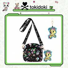 Tokidoki Official Crossbody Bag With Unicorno Keychain, Cartoon Adjustable Shoulder Strap Shoulder Bag Handbag Phone Purse Wallet For Women Girls - màu đen - Xem 1