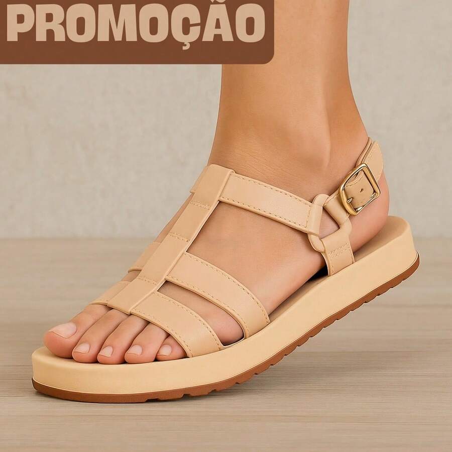 Papete Sandália Feminina Confortável Macia Leve Ideal Para Caminhada Design Anatômico - JJB