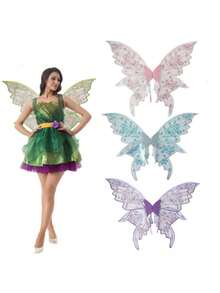 1pc Extra Large Gold Foil Four-Leaf Butterfly Wings, Shiny Transparent Wings For Adult Fairy Costume, Halloween Angel Wings For Women - Multicolor - View 13