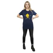 Womens/Ladies Tweety Pie Star Cotton Boyfriend TShirt (Navy Blue) - Blue - View 5