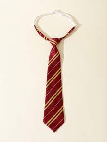 1pc Handmade Polyester Red Striped Arrow Shaped Skinny Tie, Essential For Back To School, Suitable For Halloween Party, Great Gift - Twill Tie - View 11