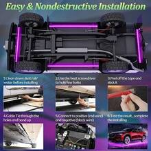 Underglow Car Lights, 252 LEDs RGBIC 4pcs Dream Color Dancing Chasing Strip Lights With 16 Million Colors And 213 Scene Modes With App And Remote Control, 5 Music Modes For All Cars - 12V-RGB+APP+wireless remote control - 查看 7